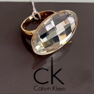 NWT Calvin Klein Yellow Cocktail Ring